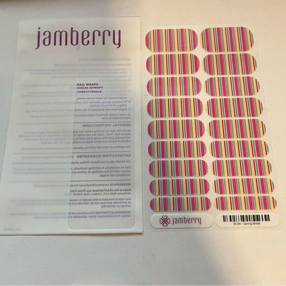 Jamberry Spring Break Full Sheet Nail Wraps 9C94 - Picture 7 of 13